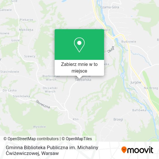 Mapa Gminna Biblioteka Publiczna im. Michaliny Ćwiżewiczowej