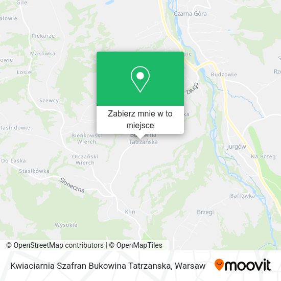 Mapa Kwiaciarnia Szafran Bukowina Tatrzanska