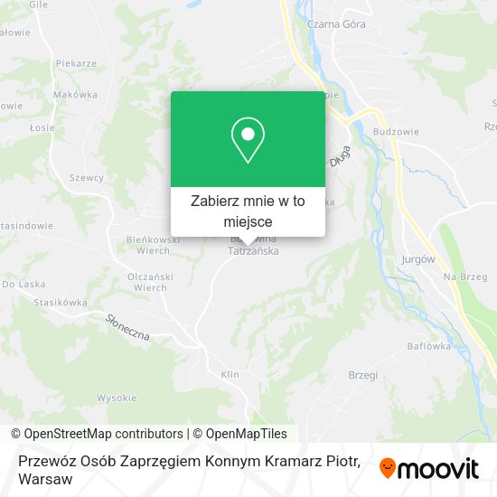 Mapa Przewóz Osób Zaprzęgiem Konnym Kramarz Piotr