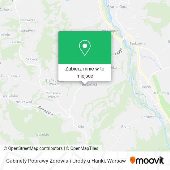 Mapa Gabinety Poprawy Zdrowia i Urody u Hanki