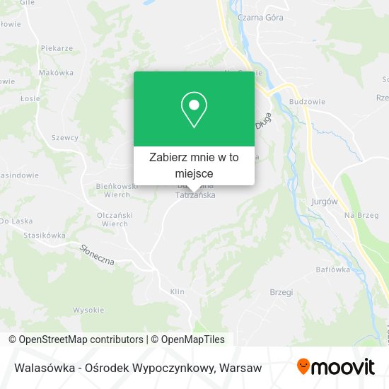 Mapa Walasówka - Ośrodek Wypoczynkowy