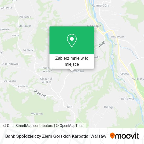 Mapa Bank Spółdzielczy Ziem Górskich Karpatia