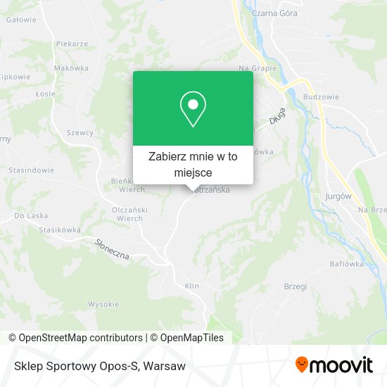 Mapa Sklep Sportowy Opos-S