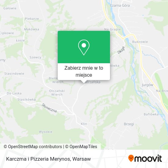 Mapa Karczma i Pizzeria Merynos