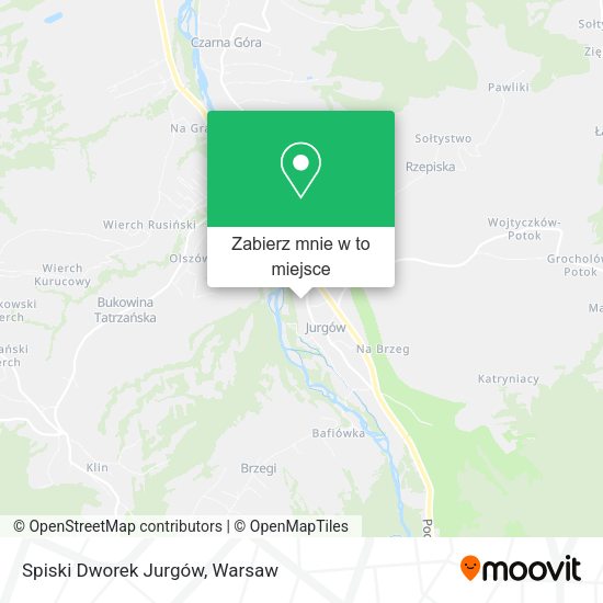 Mapa Spiski Dworek Jurgów