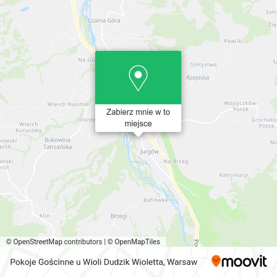 Mapa Pokoje Gościnne u Wioli Dudzik Wioletta