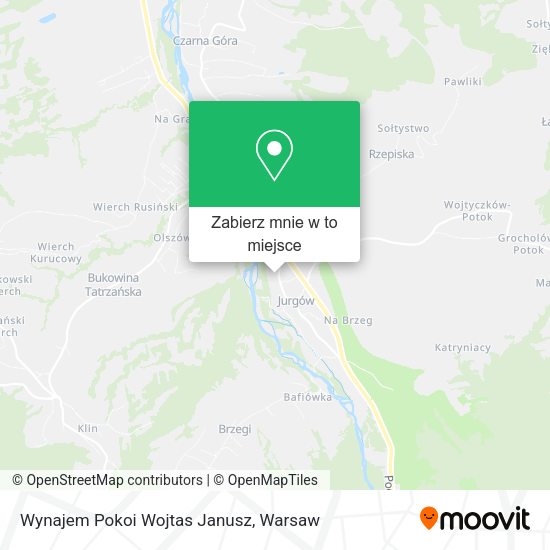 Mapa Wynajem Pokoi Wojtas Janusz