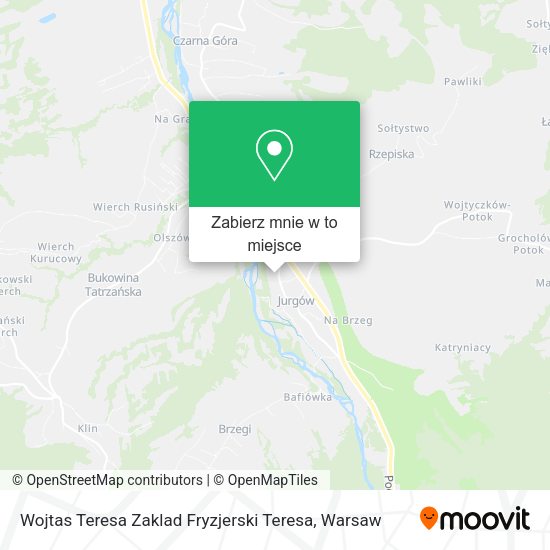 Mapa Wojtas Teresa Zaklad Fryzjerski Teresa