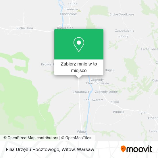 Mapa Filia Urzędu Pocztowego, Witów