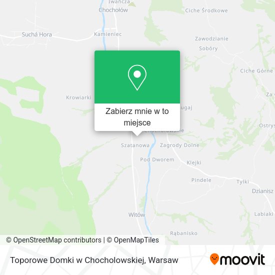 Mapa Toporowe Domki w Chocholowskiej