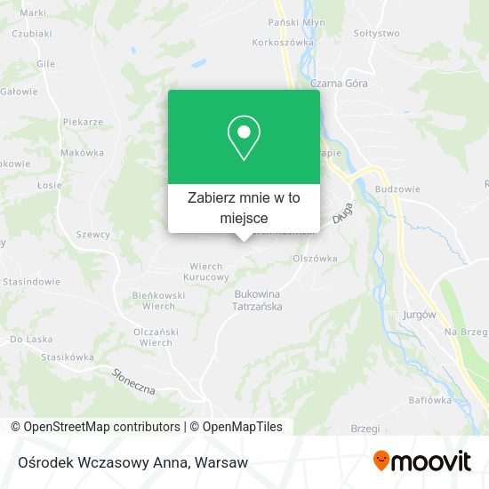 Mapa Ośrodek Wczasowy Anna