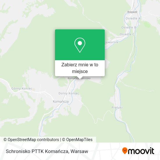 Mapa Schronisko PTTK Komańcza