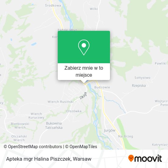 Mapa Apteka mgr Halina Piszczek