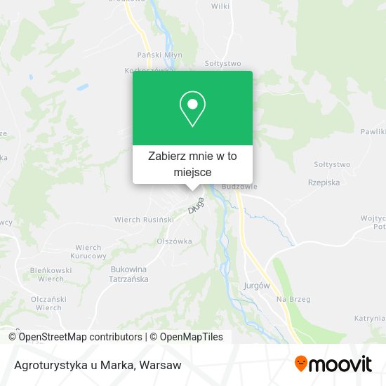 Mapa Agroturystyka u Marka