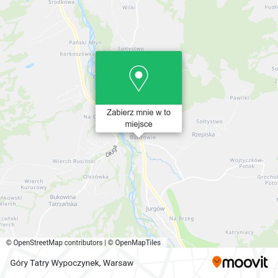 Mapa Góry Tatry Wypoczynek