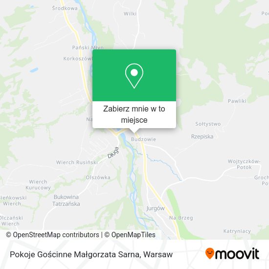 Mapa Pokoje Gościnne Małgorzata Sarna