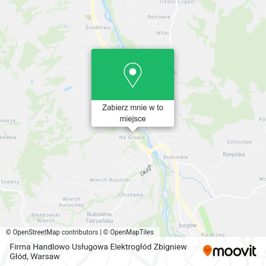 Mapa Firma Handlowo Usługowa Elektrogłód Zbigniew Głód