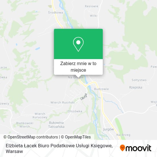 Mapa Elżbieta Łacek Biuro Podatkowe Usługi Księgowe