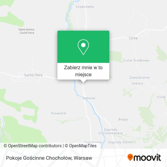 Mapa Pokoje Gościnne Chochołów