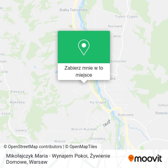 Mapa Mikołajczyk Maria - Wynajem Pokoi, Żywienie Domowe