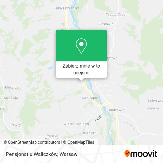 Mapa Pensjonat u Waliczków