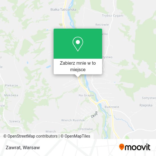 Mapa Zawrat