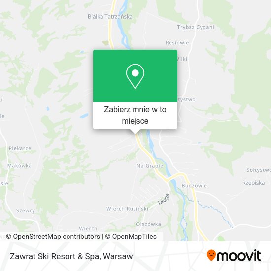 Mapa Zawrat Ski Resort & Spa