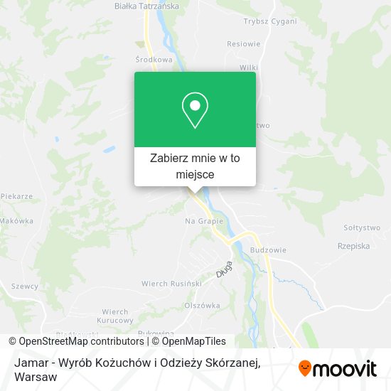 Mapa Jamar - Wyrób Kożuchów i Odzieży Skórzanej