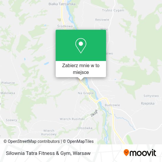 Mapa Siłownia Tatra Fitness & Gym