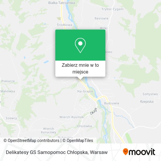 Mapa Delikatesy GS Samopomoc Chłopska