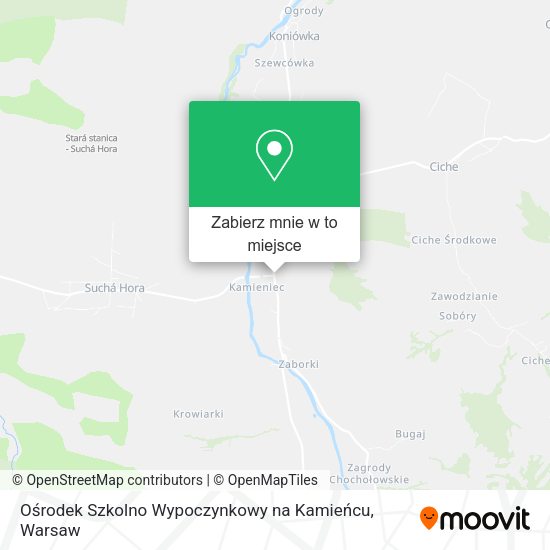 Mapa Ośrodek Szkolno Wypoczynkowy na Kamieńcu