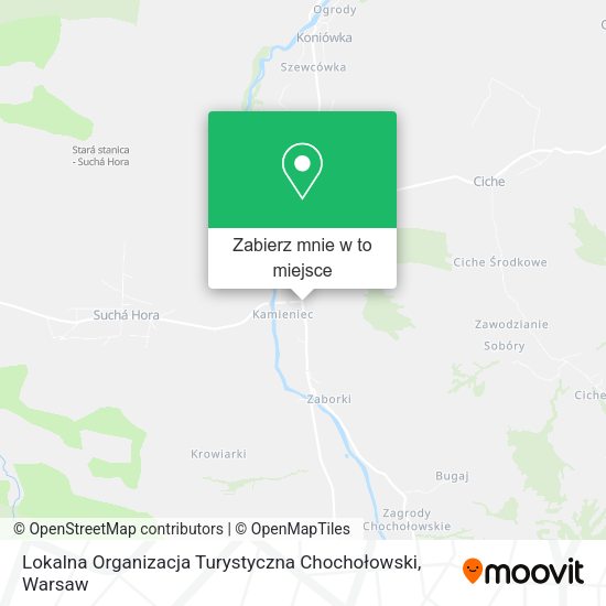 Mapa Lokalna Organizacja Turystyczna Chochołowski