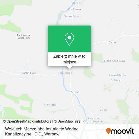 Mapa Wojciech Maczałaba Instalacje Wodno - Kanalizacyjne i C.O.