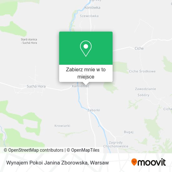 Mapa Wynajem Pokoi Janina Zborowska