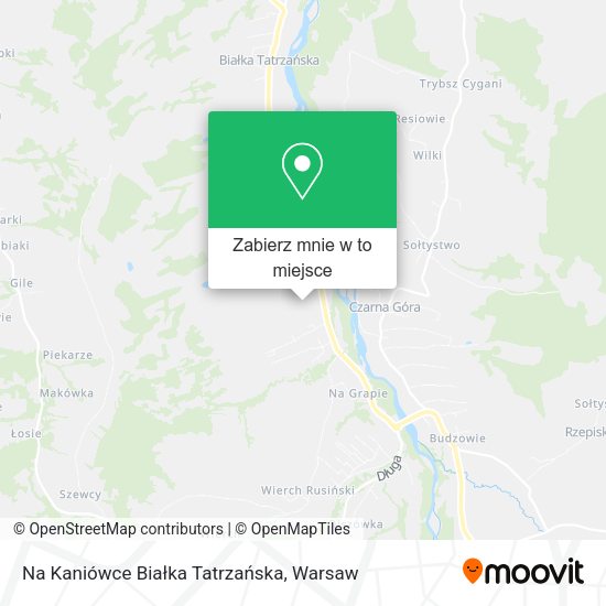 Mapa Na Kaniówce Białka Tatrzańska