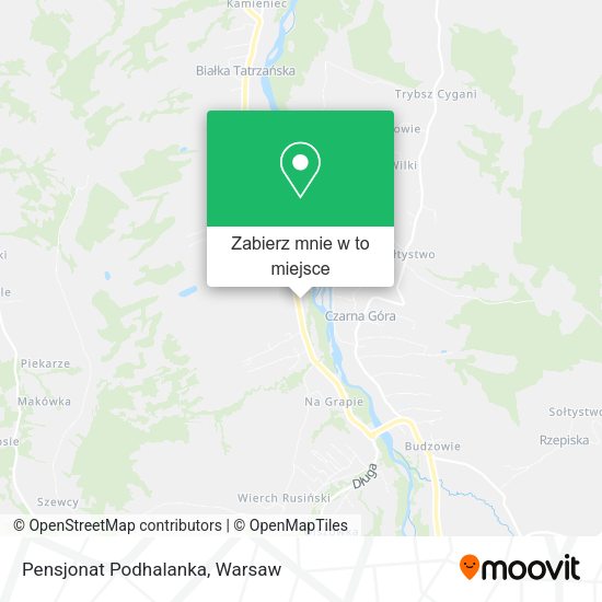 Mapa Pensjonat Podhalanka