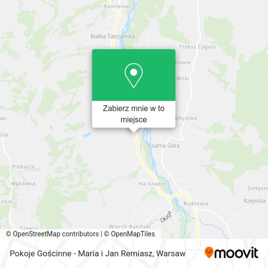 Mapa Pokoje Gościnne - Maria i Jan Remiasz