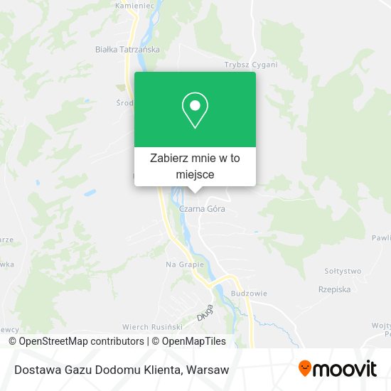 Mapa Dostawa Gazu Dodomu Klienta