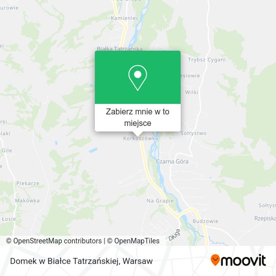 Mapa Domek w Białce Tatrzańskiej