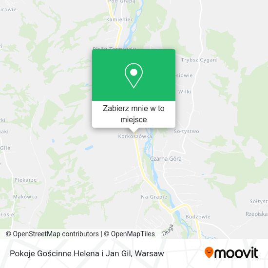 Mapa Pokoje Gościnne Helena i Jan Gil