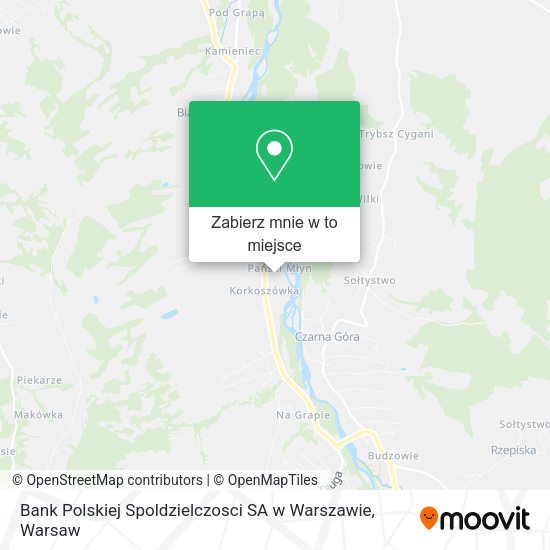 Mapa Bank Polskiej Spoldzielczosci SA w Warszawie