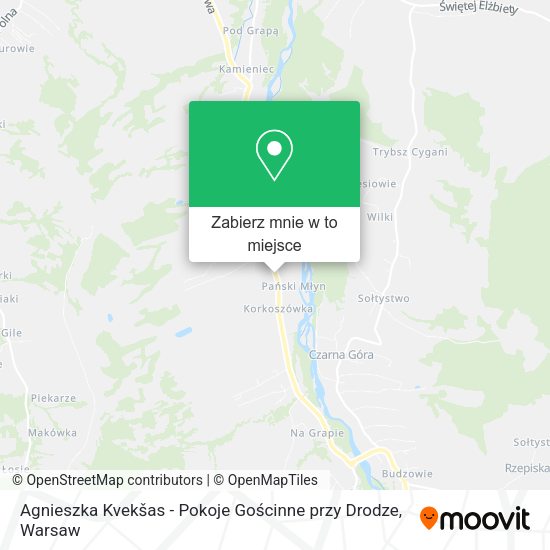 Mapa Agnieszka Kvekšas - Pokoje Gościnne przy Drodze