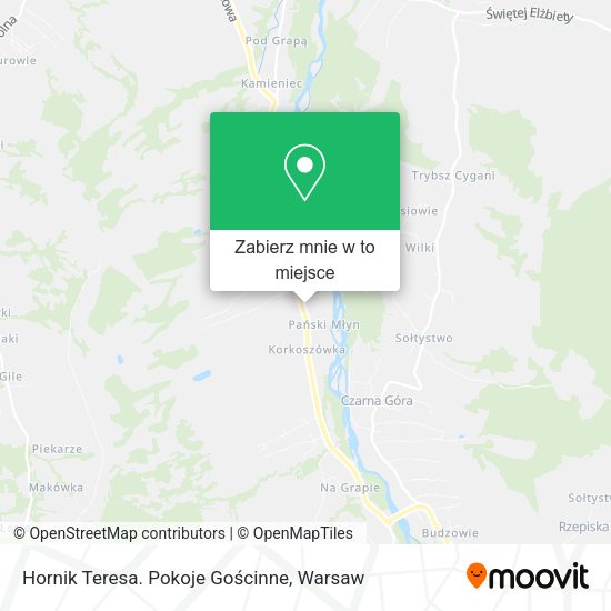 Mapa Hornik Teresa. Pokoje Gościnne