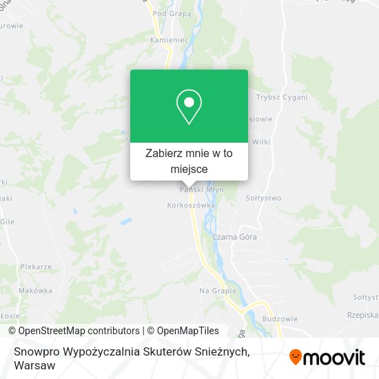 Mapa Snowpro Wypożyczalnia Skuterów Snieżnych