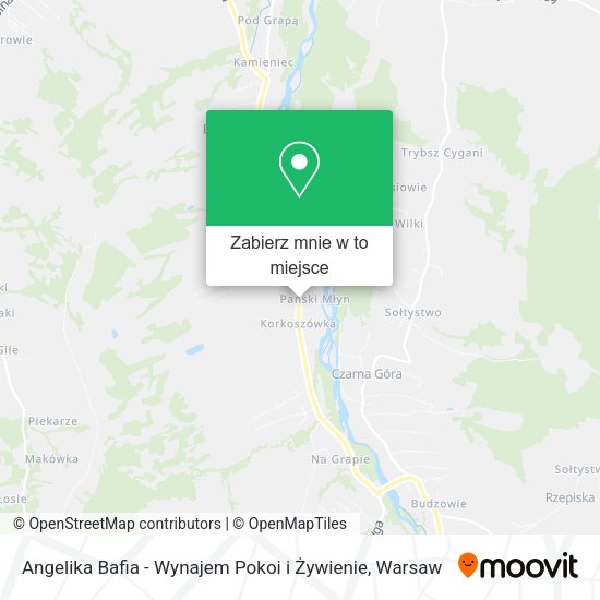 Mapa Angelika Bafia - Wynajem Pokoi i Żywienie