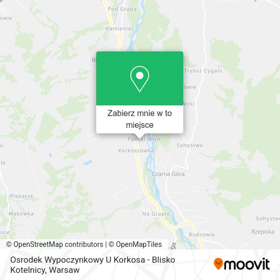 Mapa Osrodek Wypoczynkowy U Korkosa - Blisko Kotelnicy