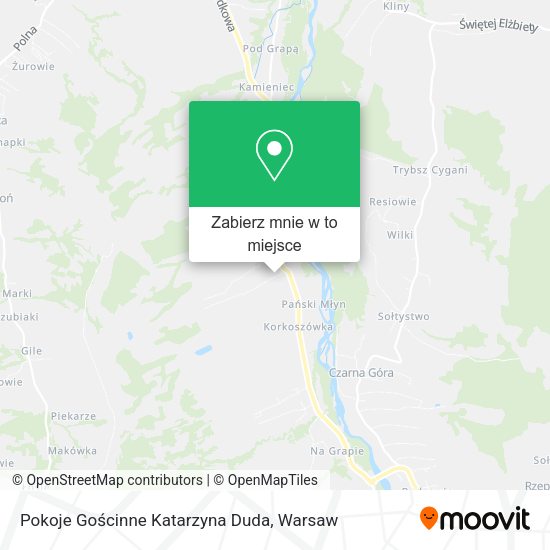 Mapa Pokoje Gościnne Katarzyna Duda