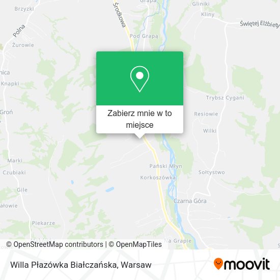 Mapa Willa Płazówka Białczańska