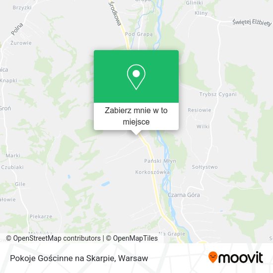 Mapa Pokoje Gościnne na Skarpie