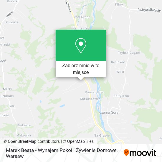 Mapa Marek Beata - Wynajem Pokoi i Żywienie Domowe